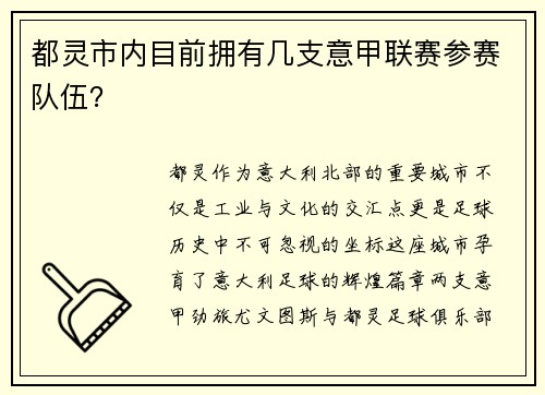 都灵市内目前拥有几支意甲联赛参赛队伍？